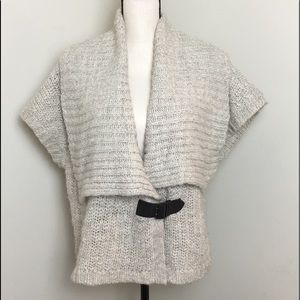 Ann Taylor knit vest with leather buckle size M